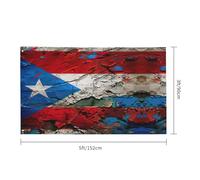Puerto Rico bandiera carta da parati Stampa Bandiera decorativa esterna, utilizzata per cortili, giardini, case e terrazze