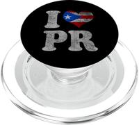 Puerto Rico Bandiera Love Heart Vintage Grafica sbiadita PopSockets PopGrip per MagSafe
