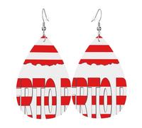 Puerto Rico Flag Art Donna Orecchini Grandi Orecchini Pendenti Eleganti Pendenti Per Festa Fori Multipli Matrimonio