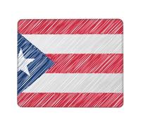 Puerto Rico Flag Art Mousepad Antiscivolo Tappetino per Mouse Bordi Cuciti Mouse Pad per Pc Casa Ufficio 25X30Cm