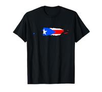 Puerto Rico Flag Map Maglietta