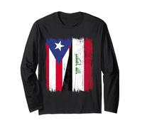Puerto Rico Iraq Half Flag Puerto Rican Iraq Jersey Maglia a Manica