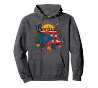 Puerto Rico Kids Boricua Pride Bandiera Regalo Felpa con Cappuccio, Unisex per Adulti, Grigio Scuro, XXL
