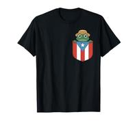 Puerto Rico Pocket Frog Straw Hat Coqui Cute Flag Pride Maglietta