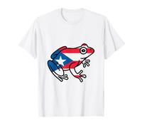 Puerto Rico Rana Rana Bandiera San Juan Island Paese Maglietta