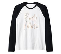 Puerto Vallarta Messico Design Elegante Vintage Maglia con Maniche Raglan