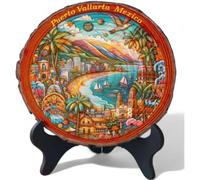 Puerto Vallarta Mexico Souvenir Gift - Targa in legno tropicale ideale per gli appassionati di decorazioni da spiaggia e gli appassionati di vacanze in Messico