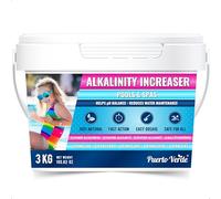 Puerto Verde • Elevatore Alcalinità Piscina 3 Kg. Correttore Alcalinità Totale e Regolatore di pH. Adatto per Idromassaggio e Spa. Formato Polvere Sicuro per Tutta la Famiglia. Produzione Europea.