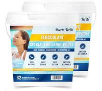 Puerto Verde • Flocculante Naturale 64 Trattamenti. Flocculante per Piscine di Grandi Dimensioni e Spa. Eliminatore di Torbidità per Acque Cristalline. Chiarificatore in Granuli per Uso Sicuro.