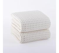 PÜSKÜL - Confezione da 2 asciugamani da bagno e spa, 100% cotone biologico turco di alta qualità, ad asciugatura rapida, sottili, prodotti in Turchia (beige naturale, 81 x 160 cm)