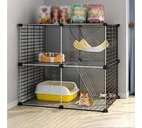 PUFAHAU Gabbia per Gatti da Interno, Grande Gabbia per Gatti, Recinto per Gatti Staccabile Fai da Te, Gabbie per Piccoli Animali, Grande Spazio per Esercizi Ideale per Piccoli An（72X47X72Cm-B）