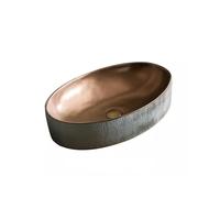 PUFAHAU Lavandino da Appoggio per Bagno, Lavabo da Appoggio Semplice per Balcone, Lavabo sopra Il Lavabo, Lavabo Singolo, Lavabo retrò per Uso Domestico, Lavabo da Bagn(Un)
