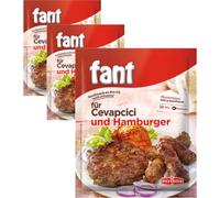 Pufai Fant per cevapcici e hamburger sacchetto di spezie vegetali miscela universale di spezie con verdure 40 grammi x 3 pezzi