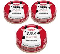 Pufai Podravka - Spalmabile per il pane di manzo classico, per carne di manzo, 95 grammi x 3 conserve