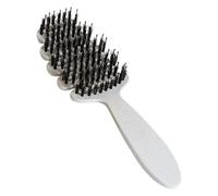 Pufei 1 pettine per capelli con setole di maiale, multifila, per uomo e donna (bianco)