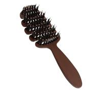Pufei 1 pettine per capelli con setole di maiale, multifila, per uomo e donna (marrone)
