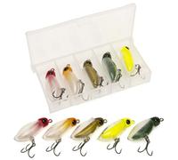Pufei 5pcs 40mm 2.3g Micro Esche da Pesca Esche Artificiali Galleggianti per Pesca in Acqua Dolce e Salata