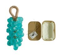 Pufei Sapone intrecciato con uva, profumo duraturo, sapone da bucato simulato, regalo (gemma dell'albero del tè)