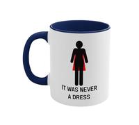 Pufei Tazza da caffè It Was Never a Dress, Tazza da caffè per l'empowerment delle donne, Tazza in ceramica bicolore da 11 once che cambia colore, Regali di compleanno unici per l'uguaglianza di genere