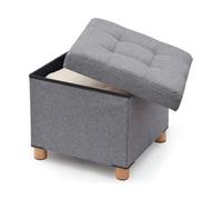 Puff Domopak Living Grigio 38 x 38 x 34 cm Poliestere