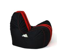 Puff GO GIFT Nero Rosso Oxford tejido antidesgarros Pelle ecologica 140 x 100