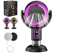 Puff Hide Smoke Fan, Puffhide Purifier, 3000mAh Puffhide for Smoke Fan, Smoke Away Purifier Fan, Smoke Filter for Smoking Indoors, 2 Speed Wide-Angle Purification Smoke and Odors (Purple-charge)
