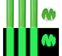 Puff HTV vinile a trasferimento termico, fosforescente, verde fluo, ferro su vinile, 3D, 3 fogli 30,5 x 25,4 cm