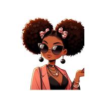 Puff Notes: Lined Notebook Journal For Women | Large size 8.5x11 inches 200 pages | Afro American Woman ... Journaling, Note taking, Diary and More Hardcover