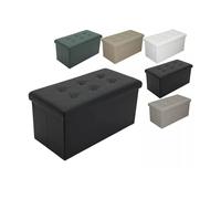 PUFF POUF CONTENITORE ECOPELLE PANCA BAULE IMBOTTITO BOTTONI TRAPUNTATO