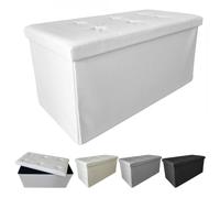 PUFF POUF CONTENITORE ECOPELLE PANCA BAULE IMBOTTITO TRAPUNTATO ELEGANTE