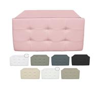 PUFF POUF CONTENITORE ECOPELLE PANCA BAULE IMBOTTITO TRAPUNTATO ELEGANTE +COLORI