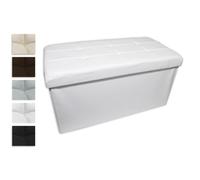 PUFF POUF CONTENITORE ECOPELLE PANCA BAULE IMBOTTITO TRAPUNTATO ELEGANTE +COLORI