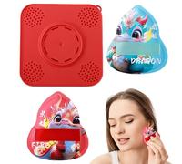 Puff sciolto, 2 pezzi Dragon Pattern Setting Soft, Velvet Face Makeup Puff With Storage Box Reusable, Beauty Sponge For Blending & Foundation, Finish, Organizer 1 x