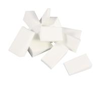 Puff Triangolare per Cipria 24 Pezzi in Plastico e Cotone | Bianco, Uso Viso per Raggiungere Ogni Zona, Adatto a Tutti i Tipi di Pelle, Applicatori Blush