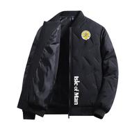 Puffer Jacket Uomo Is.le Of M.a.n T.T, Da Lavoro Maniche Lunghe Antivento Giacca, Ideale Per Escursioni All'aperto, Campeggio, Alpinismo, Giacca(Black,S)