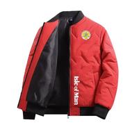 Puffer Jacket Uomo Is.le Of M.a.n T.T, Da Lavoro Maniche Lunghe Antivento Giacca, Ideale Per Escursioni All'aperto, Campeggio, Alpinismo, Uomo(Red,S)