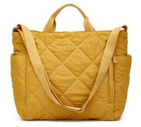 Puffer Tote Bag Donna Trapuntata Crossbody Borsa a Tracolla Lattice Imbottita Borsa a Tracolla Casual Borsa a Tracolla, Giallo, Medium, Casual