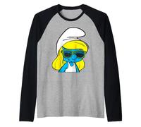 Puffetta per Vacanze estive con puffi Vibrazioni fantastiche Classiche Maglia con Maniche Raglan
