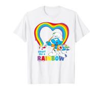 Puffi Arcobaleno Artistico Puffo Genio Creativo Senza Tempo Pop Maglietta