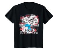 Puffi Bambini Angry Grumpy Bad Day Graffiti Arte Divertimento Tendenza Maglietta