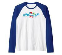 Puffi Big Papa Puffetta Team Classico Ballando Happy Vibes Maglia con Maniche Raglan