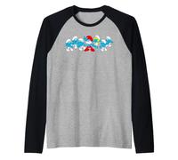 Puffi Big Papa Puffetta Team Dancing Happy Vibes Classico Maglia con Maniche Raglan