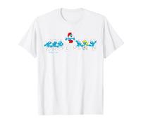 Puffi Big Papa Team Cartoon 80s 90s Carino Retro Classico Divertimento Maglietta