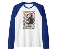 Puffi Gargamella Tokyo Giappone Classico Attacco Puffi Villaggio Art Maglia con Maniche Raglan