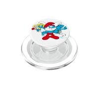 Puffi Grande Papà Puffetta Brainy Cartoon 80s 90s Retro Pose PopSockets PopGrip per MagSafe