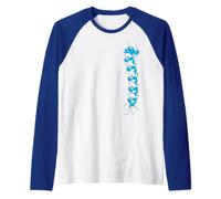 Puffi Lavoro di Squadra Problem Solver Genio Retro Cartoon 80s 90s Maglia con Maniche Raglan