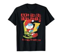 Puffi Natale Puffi Natale Big Papa Puffo Bella Lista Retro Maglietta