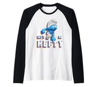 Puffi Pesanti Puffi Palestra Buddy Allenamento Divertimento Classico Forza Maglia con Maniche Raglan