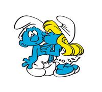 Puffi puffetta adesivi murali wal sticker smurf cropped print cm. 50x44 1 PZ.