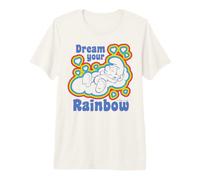 Puffi Rainbow Dreams Happy Nap Sleepy Puffo Retro Daydream Maglietta Premium